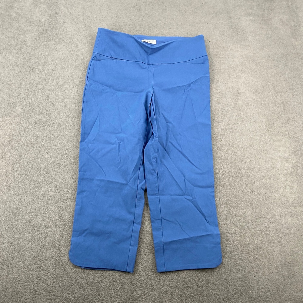 S.C. & CO.‎ Womens Blue Pull On Cropped Capri Pants Size 10 Stretch Casual